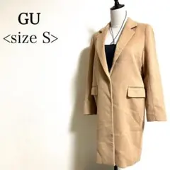 GU ジーユー　シングル　チェスターコート　ロングコート　毛混　Sサイズ