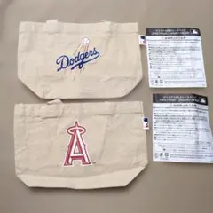 ドジャース ロサンゼルス・エンゼルス ミニ トートバッグ 非売品　2点セット