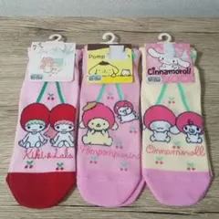 【3足セット】サンリオ♡くるぶしソックス