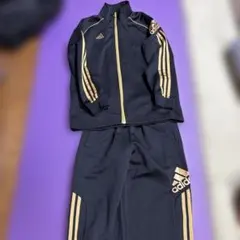 adidas ジャージ上下セット 黒/金