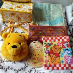 プーさんポシェット　まとめ売り　ミニタオル　プーさん　巾着　お弁当いれ