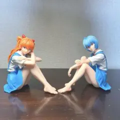 新世紀エヴァンゲリオン アスカ＆綾波レイ フィギュア 塗装済ガレージキット