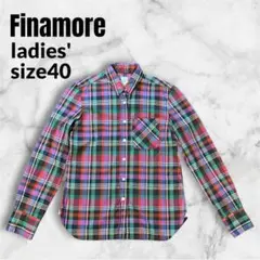 Finamore フィナモレ シャツ 40 イタリア製 チェック柄　長袖のサムネイル