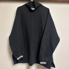 POLO UP CLUB ブラック ハイネック カットソー