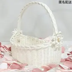 M リングピロー かご フラワーガール バスケット フラワーシャワー 結婚式小物のサムネイル