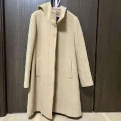 untitledベージュ フード付き コート