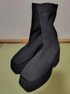 SHEIN 厚底 ソックスブーツ ブラック 24cm