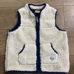 ミキハウス ボアベビーベスト アイボリー