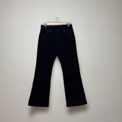 【良品】コーデュロイ　ブーツカットパンツ　ブラック　67