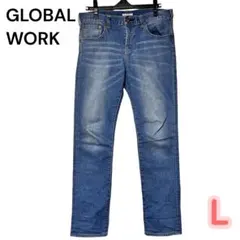 GLOBAL WORK デニムパンツ ジーンズ L ライトブルー ストレッチのサムネイル