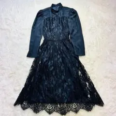 ブラックレースパーティードレス