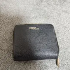 FURLA ブラック レザー 二つ折り財布