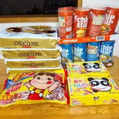 じゃがりこ、カプリコミニ、ドラえもんチョコ、チョコパイ、トッポ、お