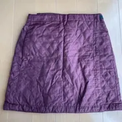 ユニクロ　赤チェック　フリース　キルティング 巻きスカート　リバーシブル