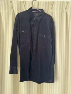 UNIQLO ネイビー　コーデュロイ長袖シャツ L