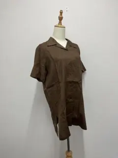 ensuite/レナウン✳︎夏涼しげリネン100%ゆったり半袖シャツ【中古】D6のサムネイル