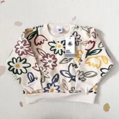 新品　petit bateau プチバトー　花柄トレーナー　24m 86cm