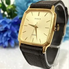 【美品】SEIKO DOLCE セイコー　ドルチェ　スクエア　ゴールド　稼働品