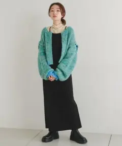 新品タグ付き kastane カーディガン MIXヤーン起毛3WAYカーディガン