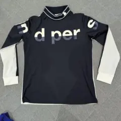 アンパスィネイビー ハイネック 長袖シャツ　春夏