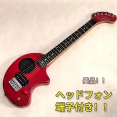 【美品】ZO-3 レッド アンプ内蔵ミニギター ヘッドフォン端子付き！！