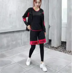 トレーニングウエアレディーススポーツウェア上下ヨガウェアランニングウェア