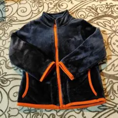 フリースジャケット ネイビー オレンジ 100cm~