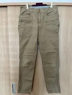 THE SHOP TK MIXPICE ベージュ カーゴパンツ 多機能ポケット