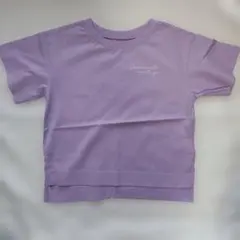 【新品未使用】 女の子 半袖Tシャツ パープル 100サイズ 綿100%♪のサムネイル