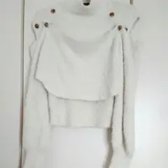 ナイスクラップ　2ウエイオフショルダー ホワイトニット Fサイズ