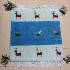 ハンドノットウールカーペット 40x40cm