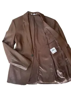 ZARAレザージャケット ブラウン M メンズ ユニセックス