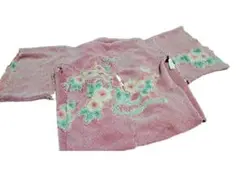 未使用 正絹 長期保管 総絞 着物 羽織 人形 女児 古布 古典柄 しぼり