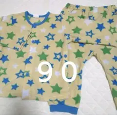 ベビーパジャマ サイズ90 星柄 フリース 上下セット