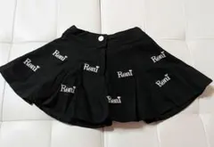 RONI JEANS ロゴ刺繍 フレアスカート ブラック