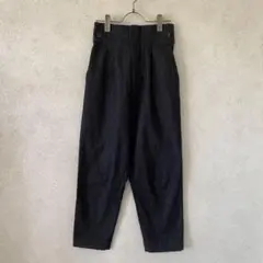 美品 エレンディーク デニム テーパード ハイウエスト パンツ 黒のサムネイル