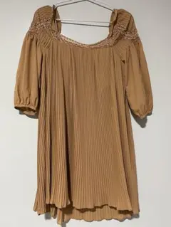 【極美品】JILL STUART プリーツ七分袖ワンピース セットパーティーにも