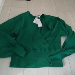 INGNI グリーン ラップニット 長袖