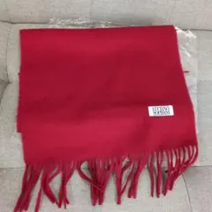 ルチアーノソプラーニ　カシミヤ100%マフラー、ショール　赤