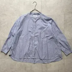 美品 自由区 リヨセルポプリン ブラウス ストライプ 44 - メルカリ