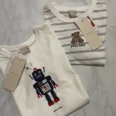 新品　未使用　タグ付き　プティマイン　petit main 半袖　tシャツ