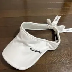 Callaway ホワイトバイザー リボン付き