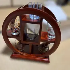 飾り台付き　ぐい呑みセット