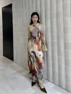 Ameri UNDRESSED AMELIA INK ART DRESS