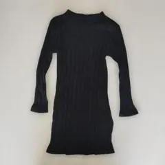 SHEIN キッズ ブラック リブ 원피스 5Y