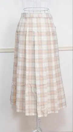 新品未使用タグ付き　GU ジーユー プリーツ　フレアスカート チェック柄　完売