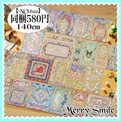 【NO.622】海外マステ　140㎝PET 装飾　蝶　花　コラージュ　素材