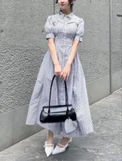 dazzlin POLO BCSコラボ コルセットスウィッチングシャツワンピース