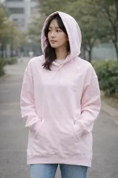 Nike ピンク フード付きパーカー