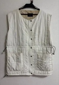 お値下げ♪KASTANE★アイボリー/ベージュ★リバーシブルキルティングベスト♪